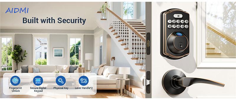 biometric code fingerprint app smart door loks Code biométrique, application d'empreintes digitales, serrures de porte intelligentes