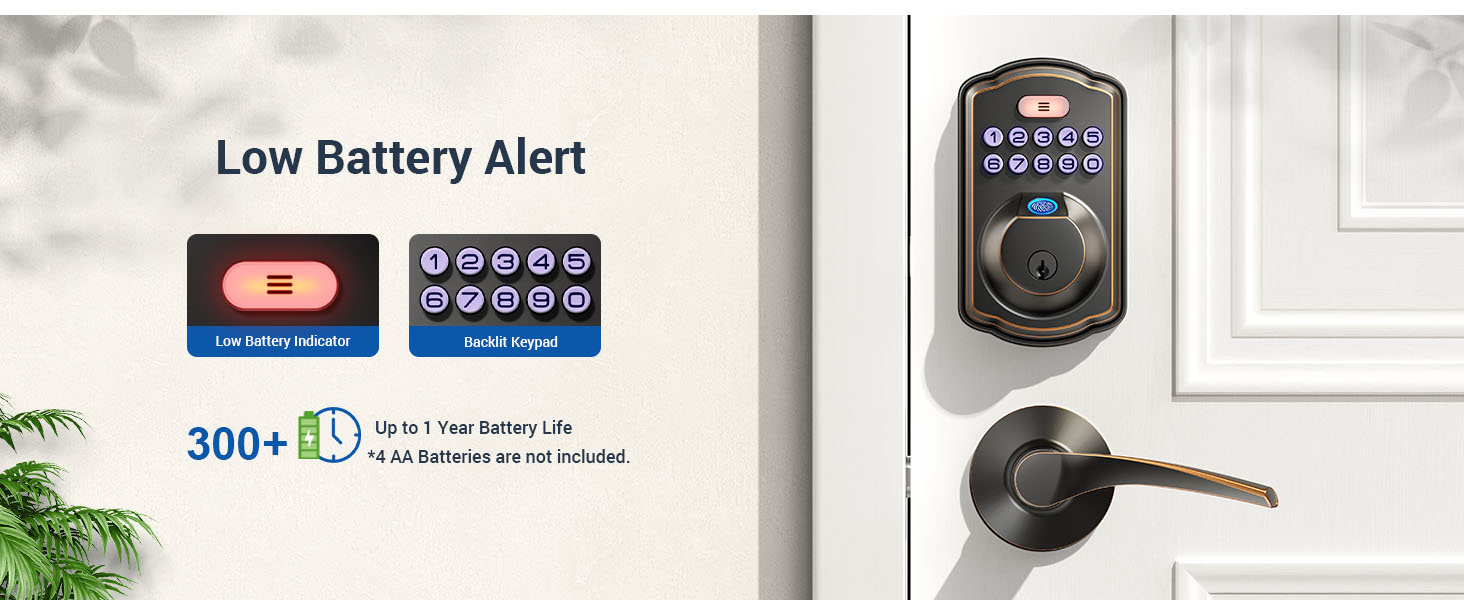 Waterproof Wifi Smart Tuya Door Lock Serrure de porte intelligente Wifi étanche Tuya