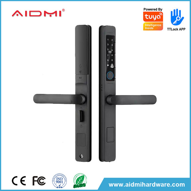 Serrure de porte intelligente Code serrure de porte serrure de porte d'entrée sans clé avec poignée ADM-S020