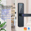 Serrure de porte intelligente à empreinte digitale TTLOCK de haute sécurité, application BLE, serrure intelligente numérique pour Airbnb et serrure de porte d'appartement avec poignée Serrure de porte d'entrée sans clé avec poignée