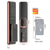 Serrure de porte intelligente installée, serrure de porte intelligente facile, poignée de porte en aluminium sans clé, ADM-J008Pro