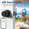 Poignée de porte à empreinte digitale Aidmi avec contrôle d'application adaptée aux chambres à coucher, vestiaires, appartements, bureaux, hôtels, noir mat