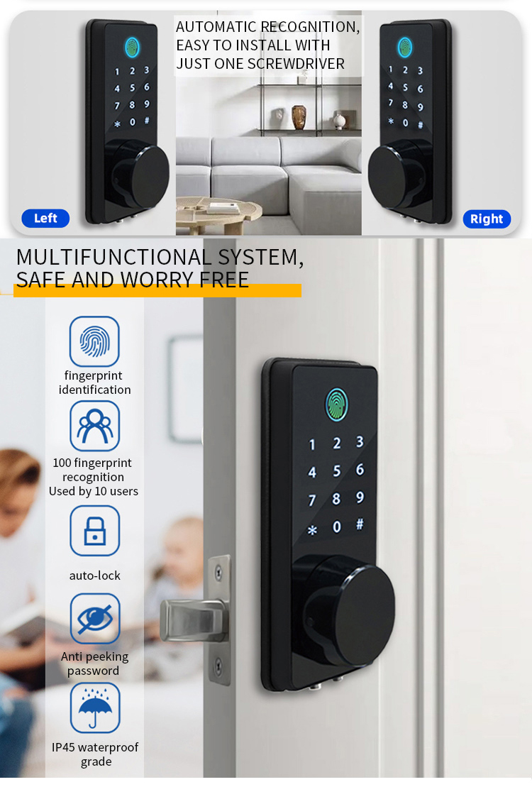 serrure de porte à empreinte digitale