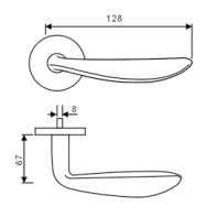 poign&eacute;es de porte en acier inoxydable