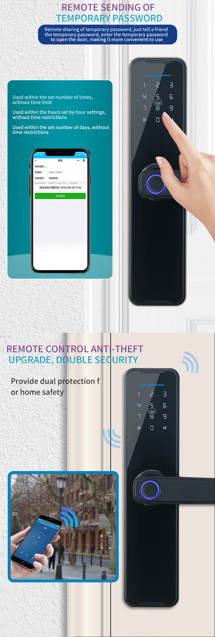 serrure de porte à empreinte digitale