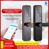Serrure de porte intelligente, fonctionne avec l'application, serrure de porte avant intelligente à empreintes digitales, ADM-S024