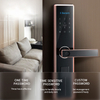 Serrure de porte intelligente à empreintes digitales, serrure de porte avant intelligente, poignée de porte en aluminium ADM-Z006