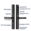 Serrure de porte intelligente Code serrure de porte serrure de porte d'entrée sans clé avec poignée ADM-S020