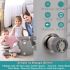 Aidmi Poignée de porte intelligente avec clavier et clé, serrure de porte d'entrée avec poignée en caoutchouc, verrouillage automatique, étanche, facile à installer, chambre à coucher