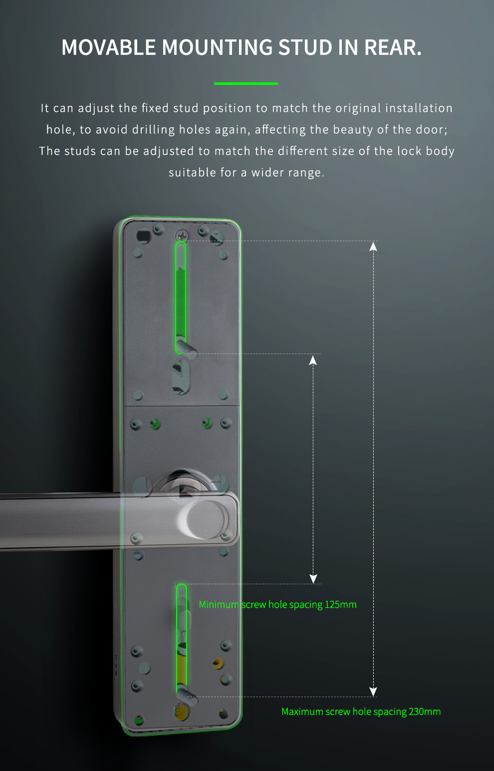 serrure de porte numérique en acier inoxydable