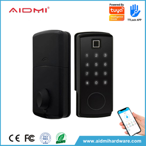 Aidmi – serrure de porte d'entrée sans clé à empreintes digitales, serrure intelligente avec poignée de clavier, code d'accès, déverrouillage des clés à empreintes digitales