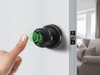 Poignée de porte à empreinte digitale Aidmi avec contrôle d'application adaptée aux chambres à coucher, vestiaires, appartements, bureaux, hôtels, noir mat