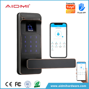 Aidim serrure de porte intelligente serrure de porte d'entrée sans clé empreinte digitale avec clavier serrure de porte électronique entièrement contrôlée par Application