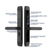 Serrure de porte à Code serrure de porte intelligente serrure de porte numérique serrure de porte avant intelligente à empreinte digitale ADM-S021
