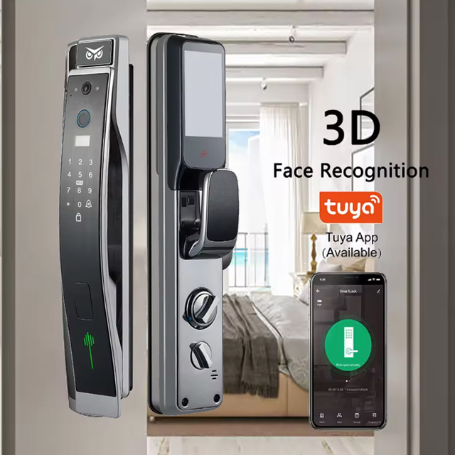 Aidmi – serrure intelligente en laiton pour caméra d'identification faciale, mot de passe biométrique intelligent à empreintes digitales, carte IC RFID