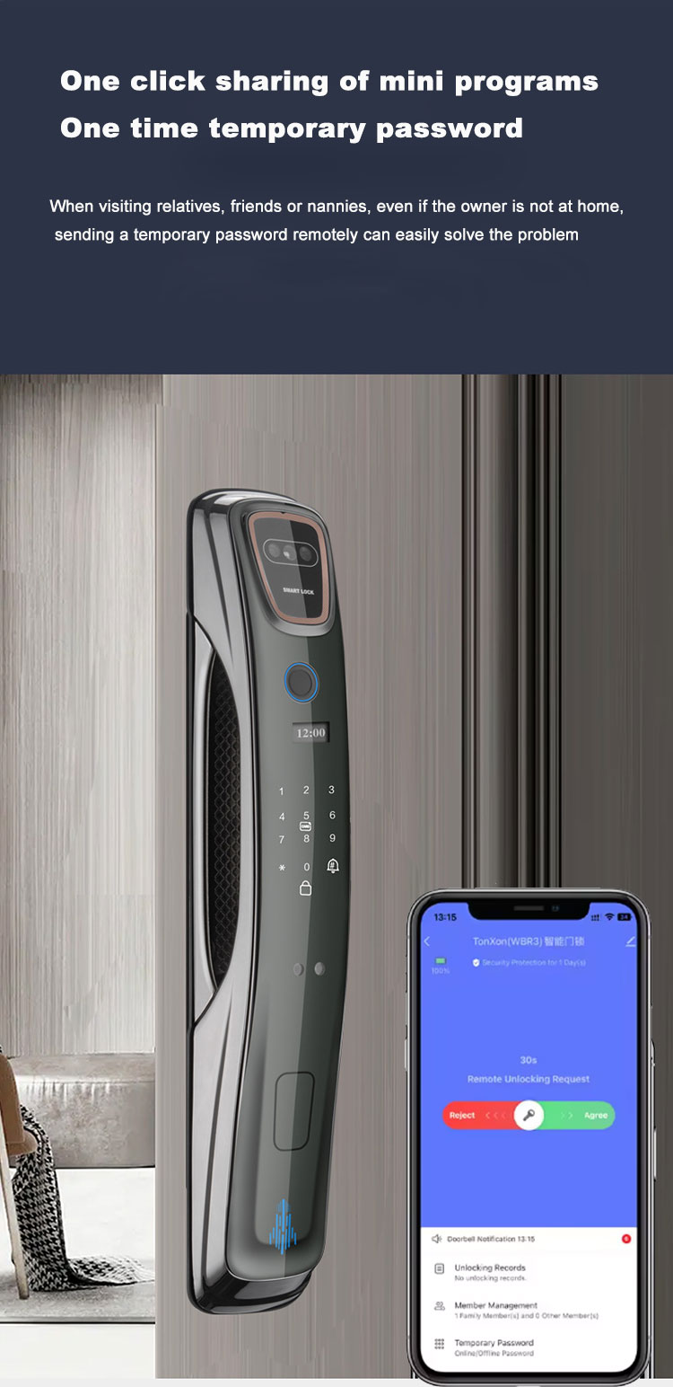 serrure de porte intelligente avec caméra