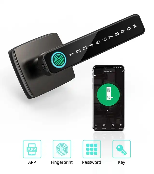 serrure de porte intelligente avec empreinte digitale