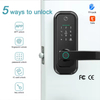 ADM-J001Pro vie intelligente Tuya App Wifi Intelligent numérique serrure de porte intelligente biométrique lecteur d'empreintes digitales mot de passe serrure intelligente
