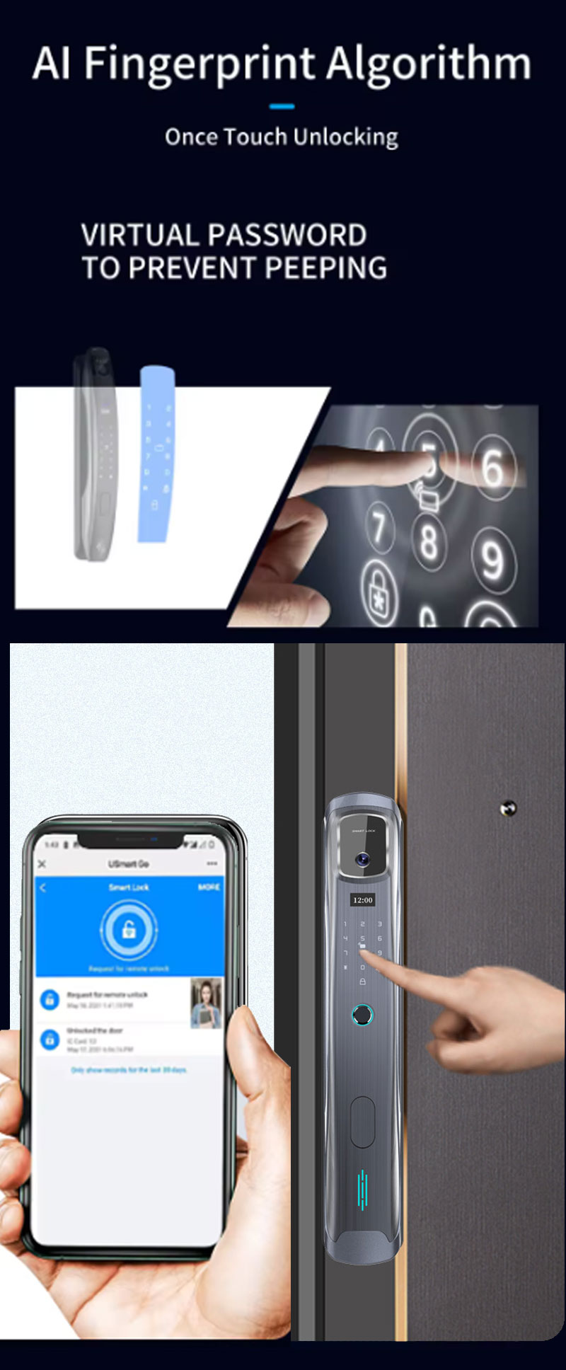 serrure de porte avec l'application TuYa 