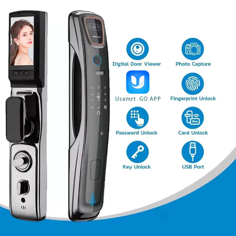 serrure de porte intelligente avec caméra et sonnette
