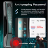 Aidmi vente en gros 3d reconnaissance faciale empreinte digitale entrée sans clé serrure de porte d'entrée intelligente avec caméra wifi